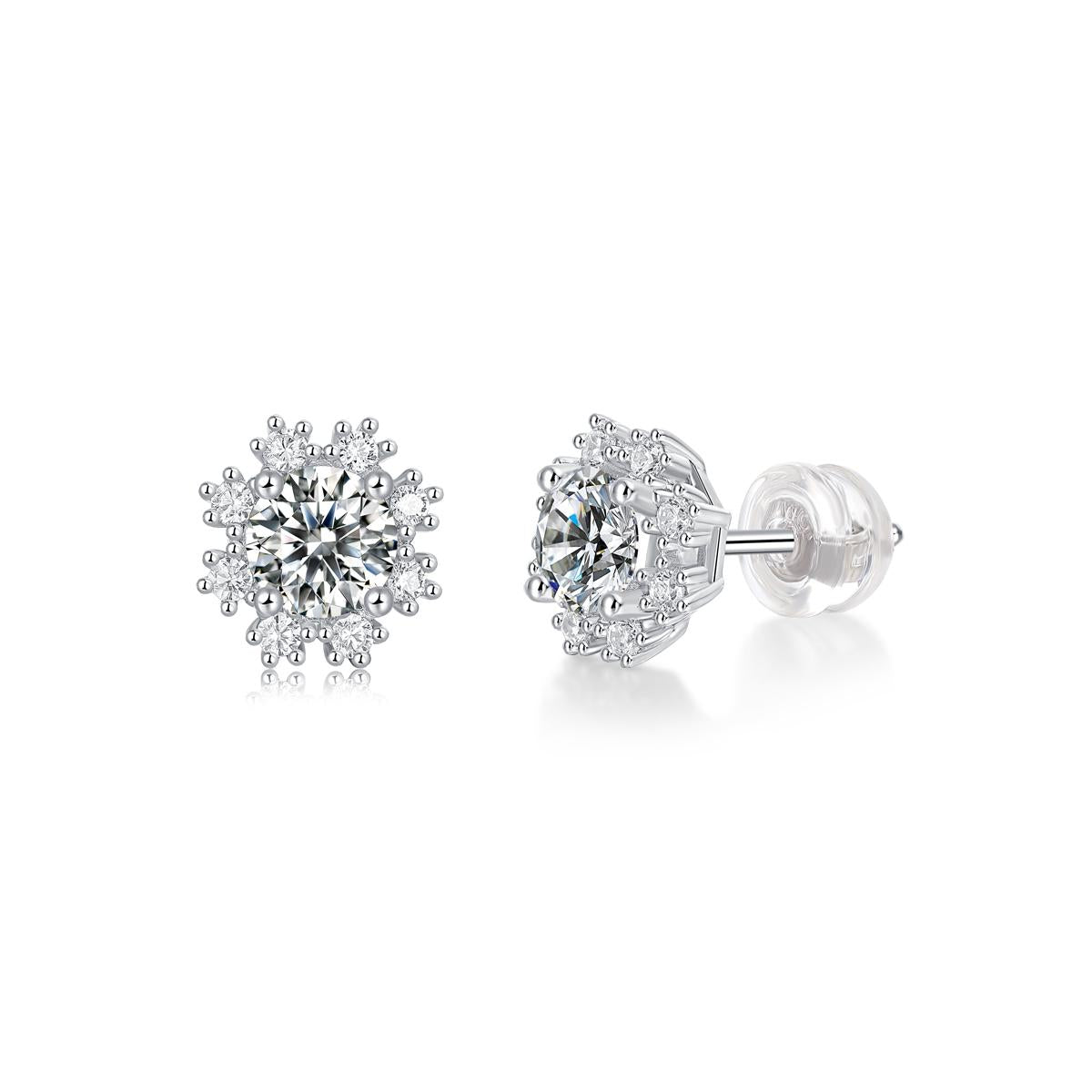 No.17 LAVESHA E12679-5.0  0.5*2 CTW 5A Moissanite S925 Earrings Studs