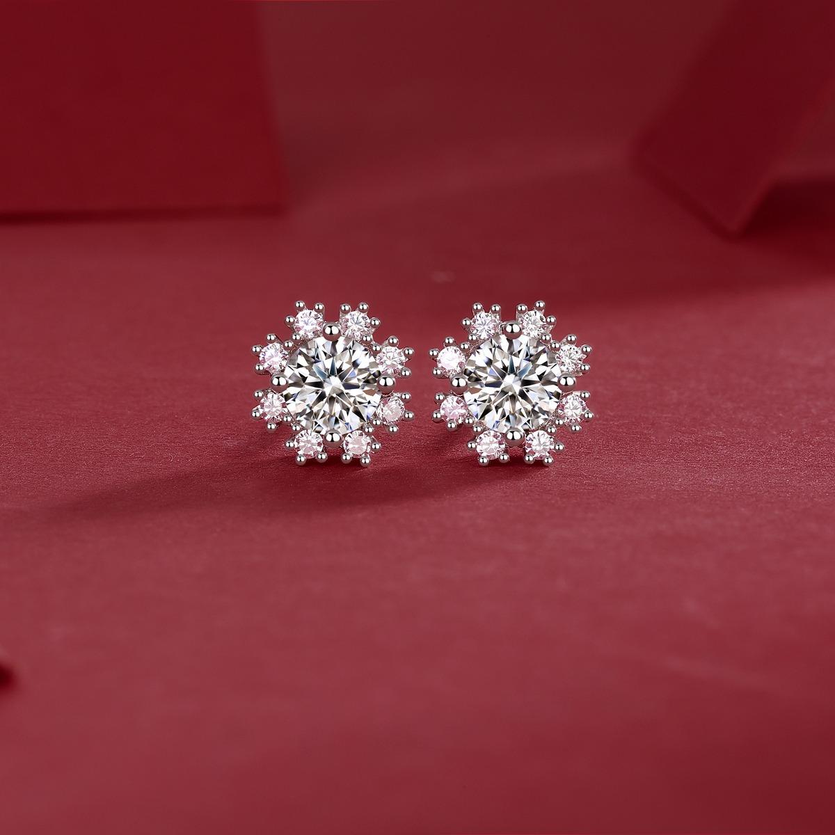 No.17 LAVESHA E12679-5.0  0.5*2 CTW 5A Moissanite S925 Earrings Studs