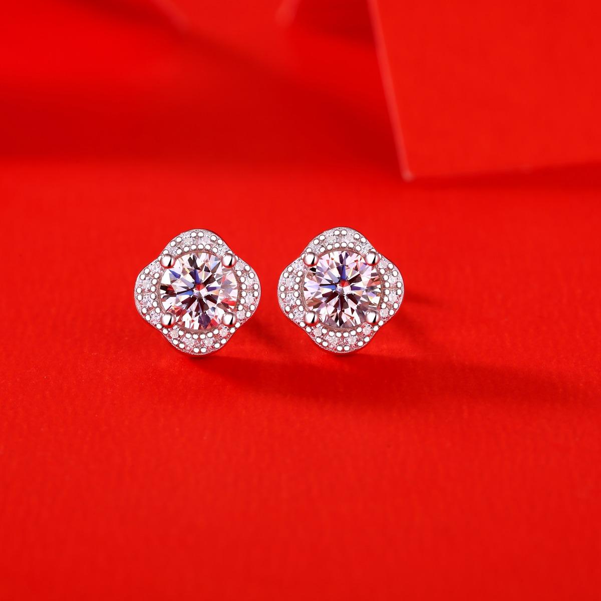 No.19 LAVESHA  E11563-5.0  0.5*2 CTW 5A Moissanite S925 Earrings Studs