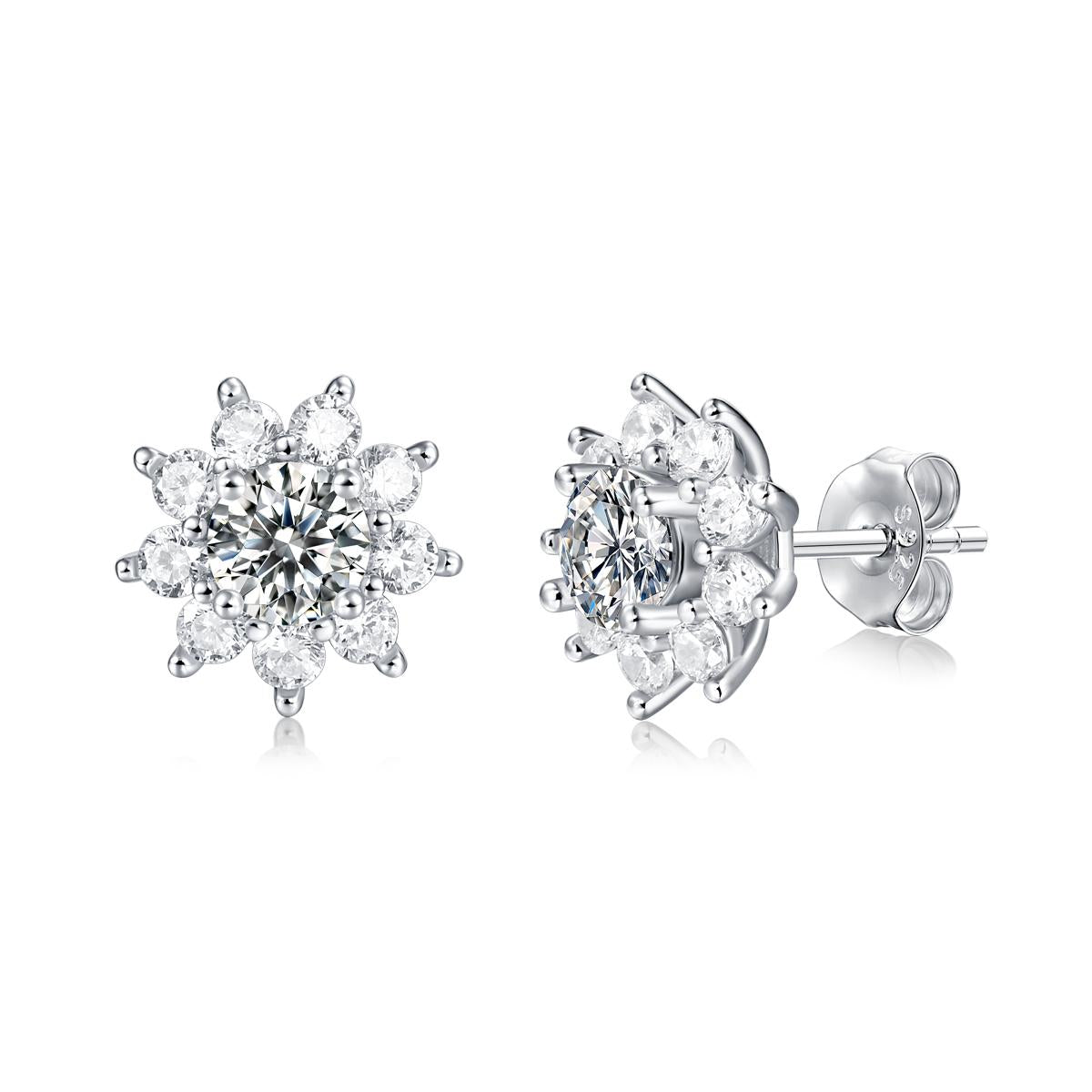 No.22 LAVESHA E10771-5.0  0.5CT*2 5A Moissanite E10771-5.0  S925 Earrings Studs