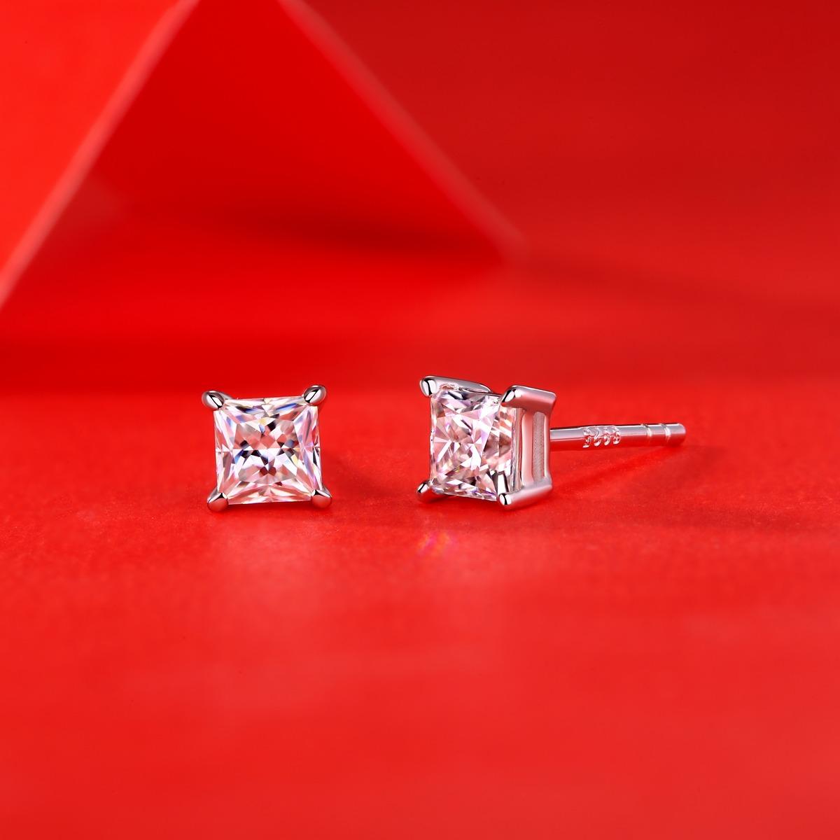 No.25 LAVESHA  E11470-5.0  0.5*2 CTW 5A Moissanite S925  Earrings Studs