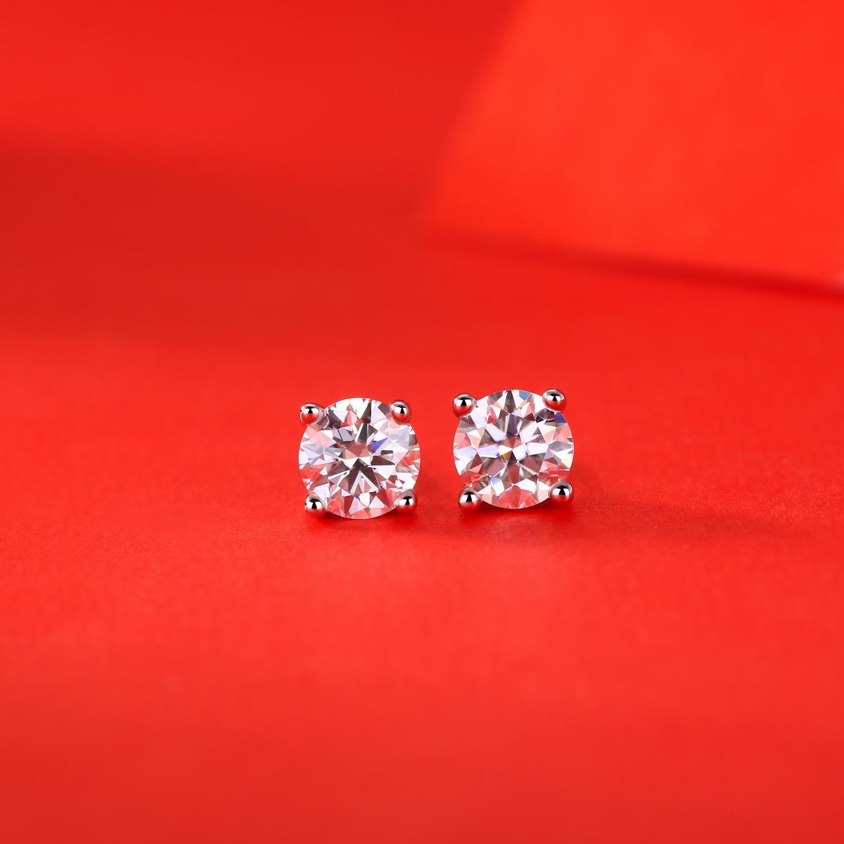 No.24 LAVESHA  E11447-5.0 0.5*2 CTW 5A Moissanite S925 Earrings Studs