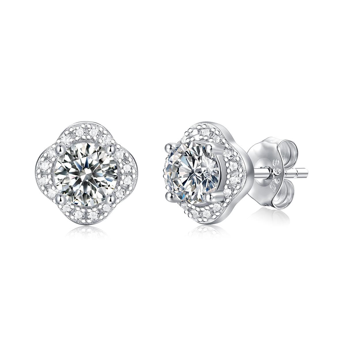 No.19 LAVESHA  E11563-5.0  0.5*2 CTW 5A Moissanite S925 Earrings Studs