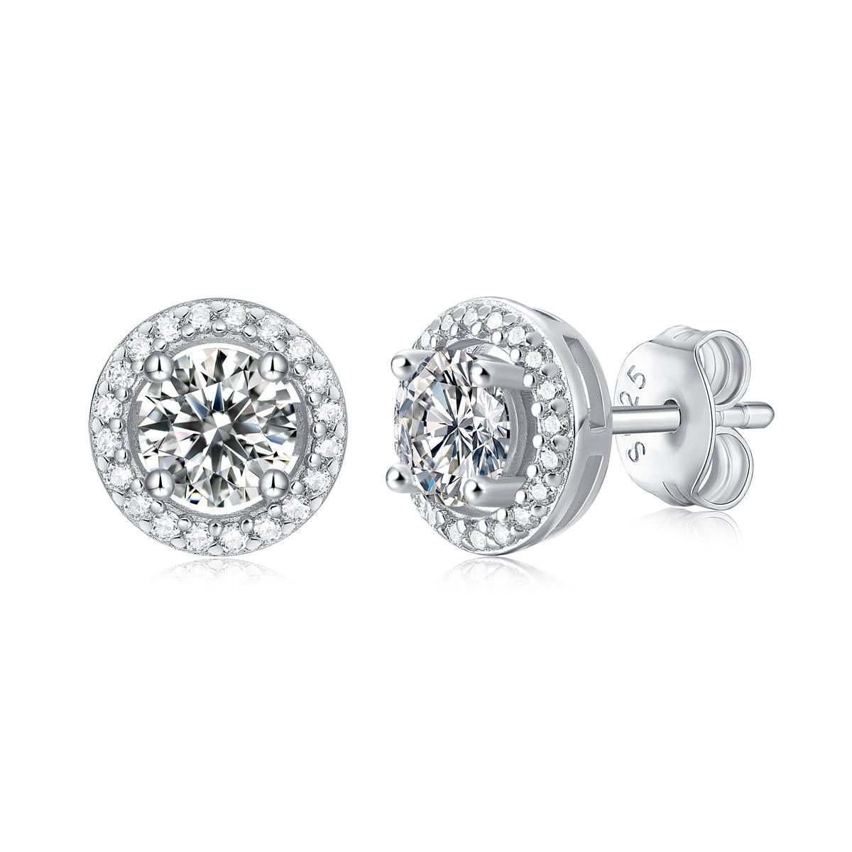 No.13 LAVESHA E9373-5.0 0.5CT*2 5A Moissanite S925 Earrings Studs