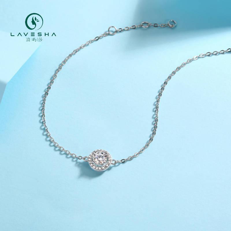 BNo.1LAVESHA L9373-5.0 0.5 CTW 5A Moissanite S925 Chain Bracelet 719