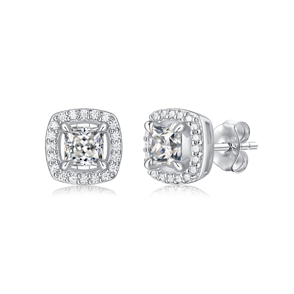 No.23 LAVESHA E11438-5.0  0.5*2 CTW 5A Moissanite S925 Earrings Studs