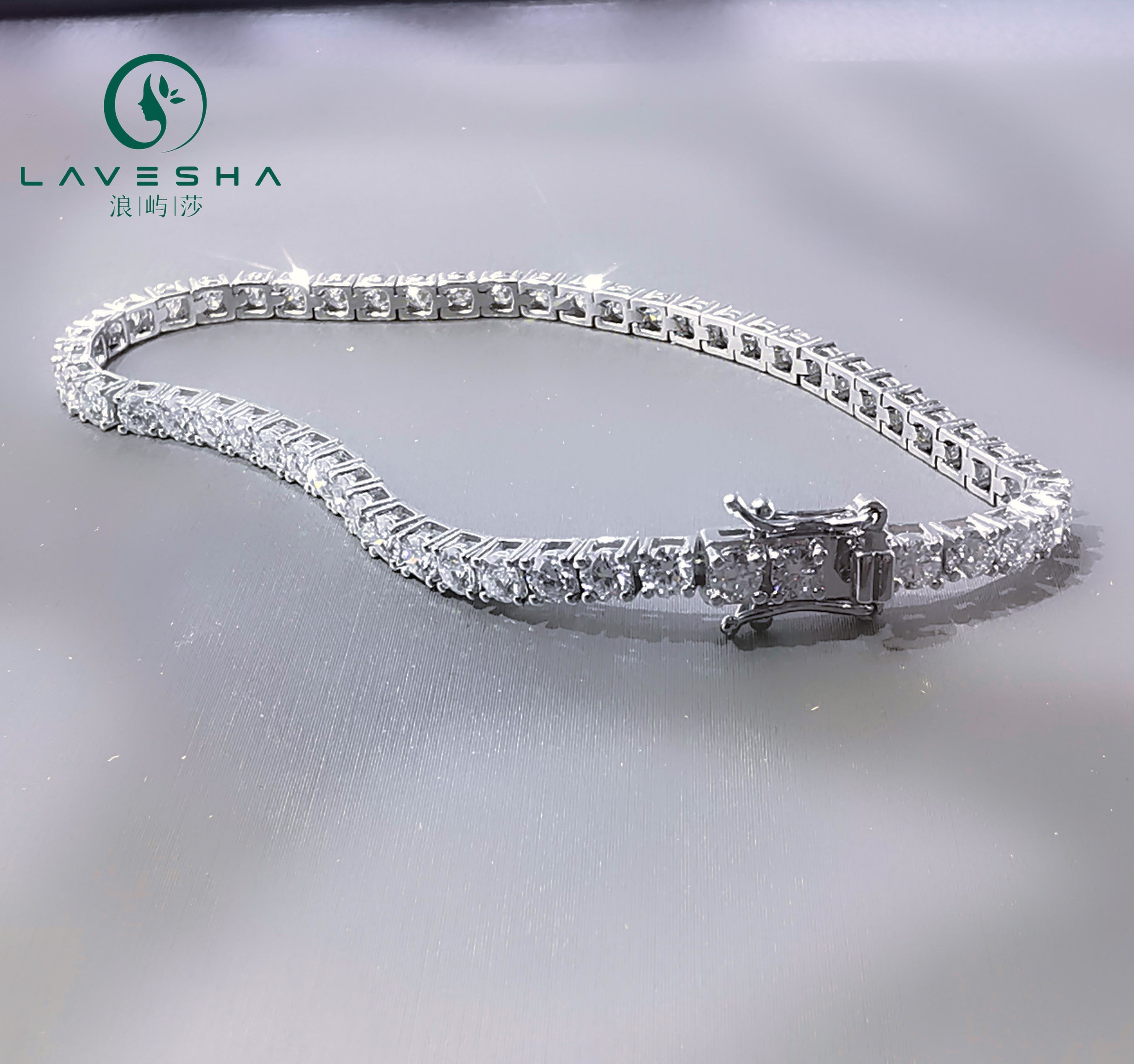 BNo.6 LAVESHA B3-0008 18K　S925 Tennis ６A　Moissanite Chain Bracelet 719