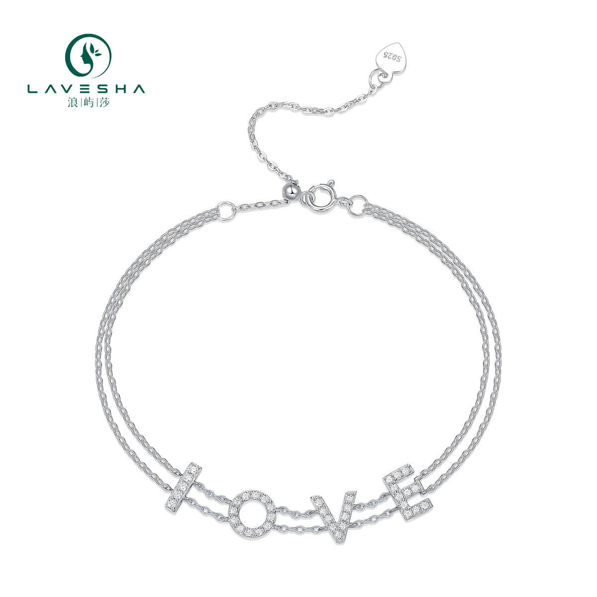 BNo.4 LAVESHA L12680 5A Moissanite S925　Chain Bracelet 719