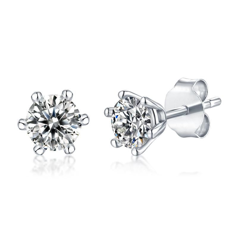 No.11 LAVESHA E9162-5.0  0.5 CT*2 Moissanite S925 Earrings Studs