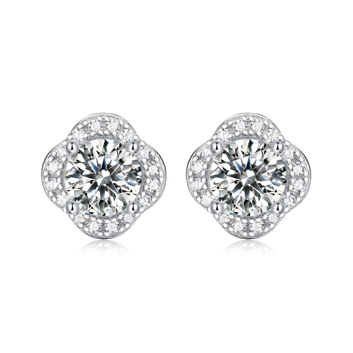 No.19 LAVESHA  E11563-5.0  0.5*2 CTW 5A Moissanite S925 Earrings Studs