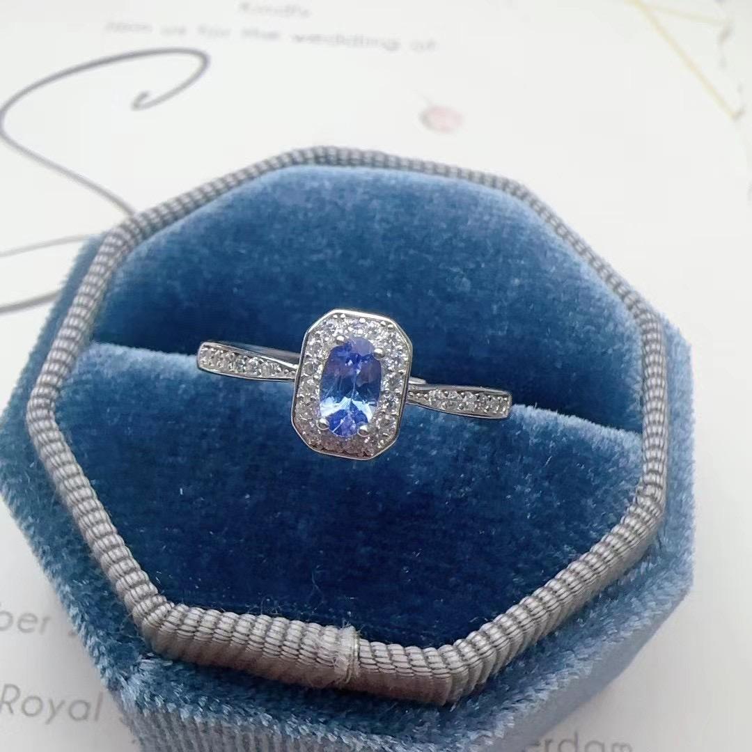 Baceda Tanzanite S925 Silver Rings Special-Shaped