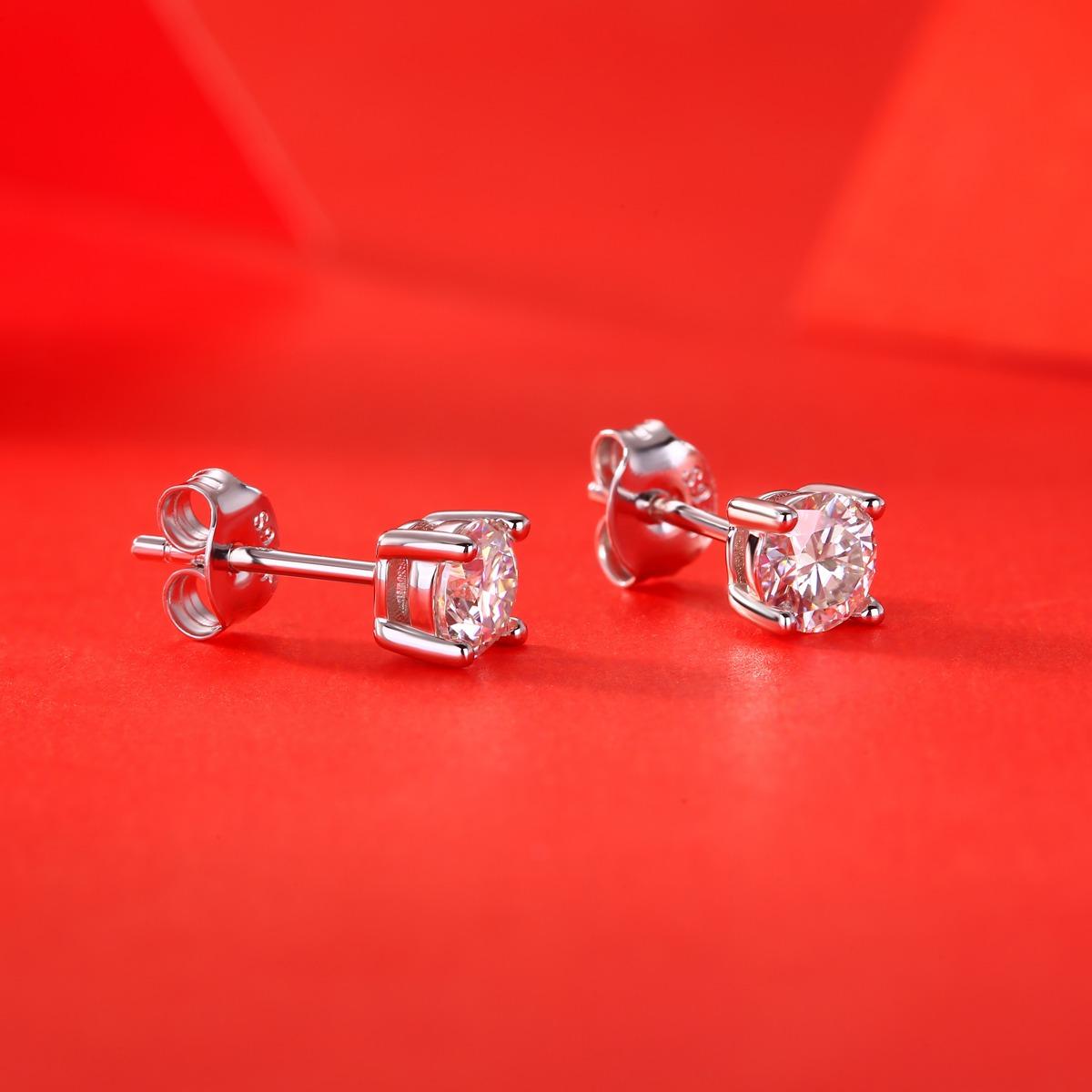 No.24 LAVESHA  E11447-5.0 0.5*2 CTW 5A Moissanite S925 Earrings Studs