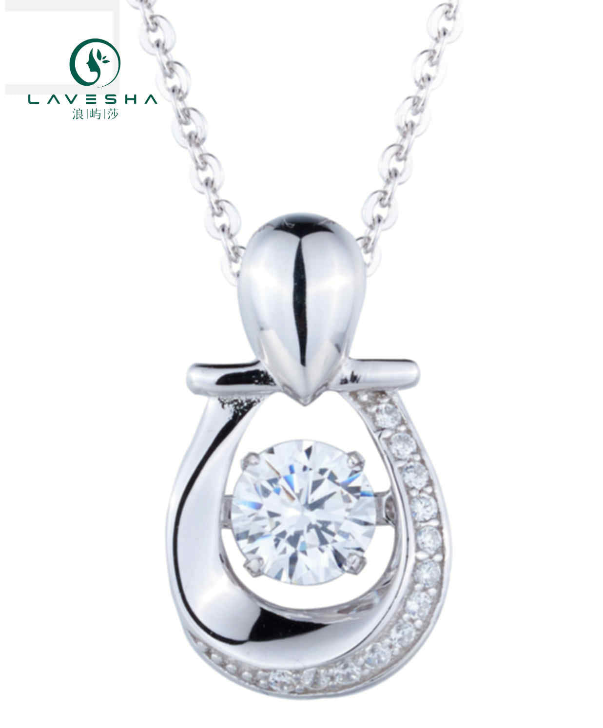 No.42 LAVESHA JP0459 S925 0.5 CTW Moissanite Bowlling Necklace