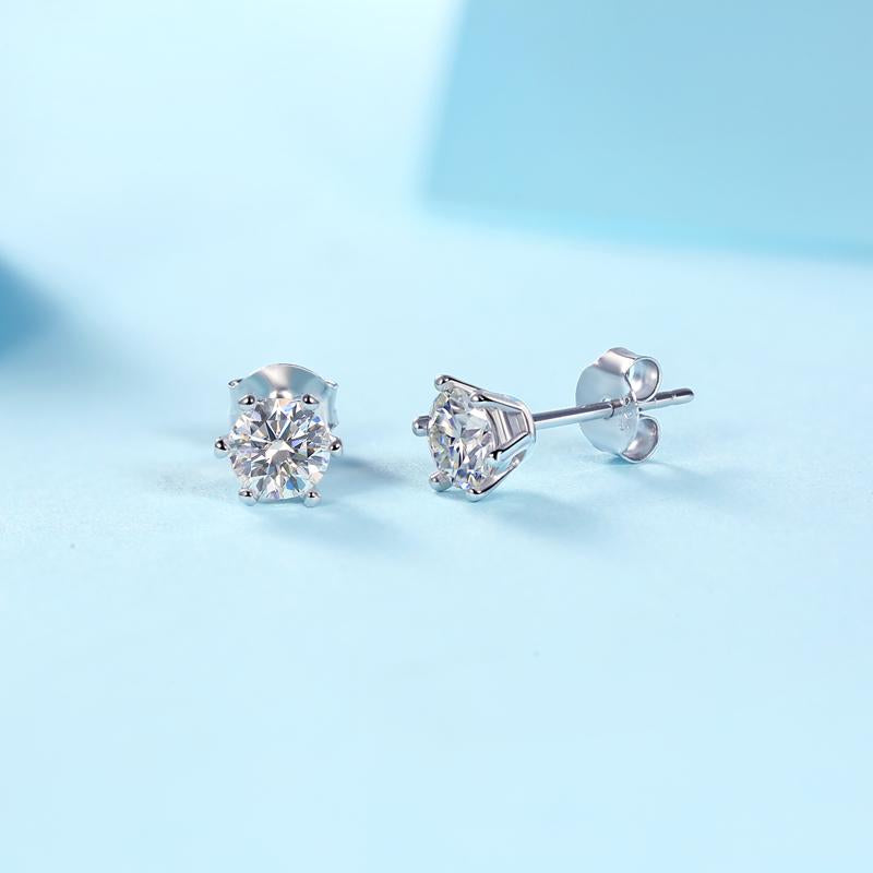 ENo11 LAVESHA E9162-5.0  0.5 CT*2 Moissanite S925 Earrings Studs