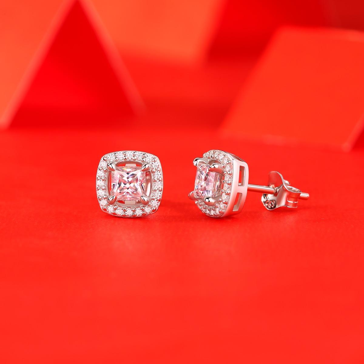 No.23 LAVESHA E11438-5.0  0.5*2 CTW 5A Moissanite S925 Earrings Studs