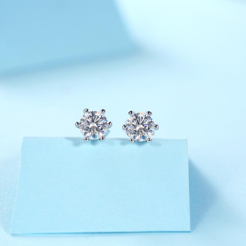 No.11 LAVESHA E9162-5.0  0.5 CT*2 Moissanite S925 Earrings Studs