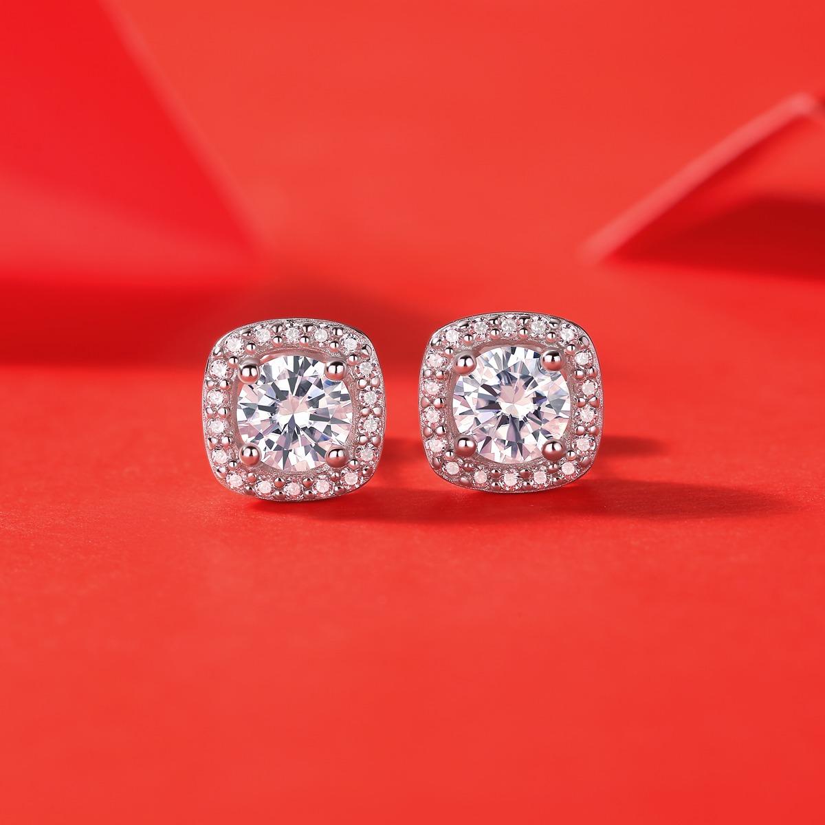 ENo.16 LAVESHA E10875-5.0  0.5*2 CTW 5A Moissanite S925  Earrings studs