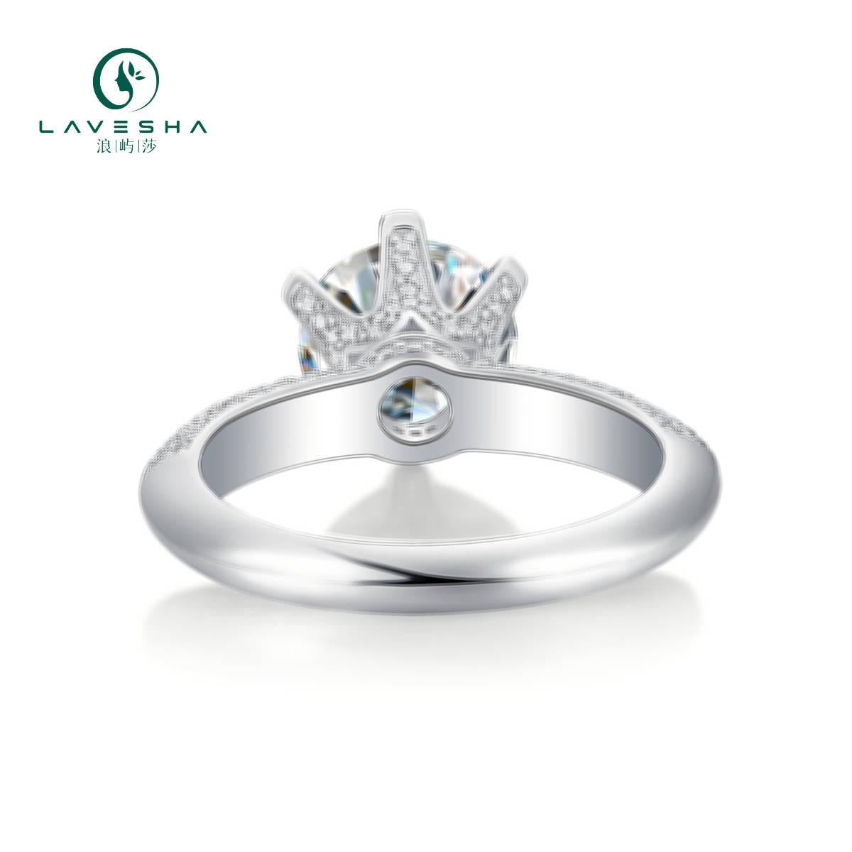 No.65 LAVESHA R12690-9.0 3.0 CTW 5A Moissanite S925 Band Ring 4.5#～7.5#/8#