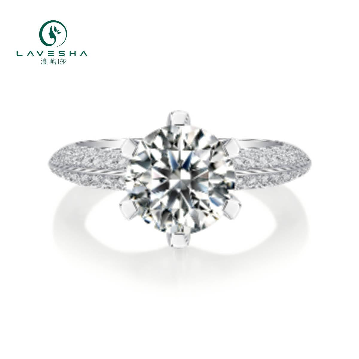 No.65 LAVESHA R12690-9.0 3.0 CTW 5A Moissanite S925 Band Ring 4.5#～7.5#/8#